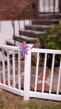 Load image into Gallery viewer, Patriotic Red, White & Blue Striped Bow, 8-Loops, Hand Tied