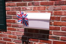 Load image into Gallery viewer, Patriotic Red, White & Blue Striped Bow, 8-Loops, Hand Tied