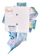 Load image into Gallery viewer, Welcome Baby Bows with Blue  Curling Ribbon Accents