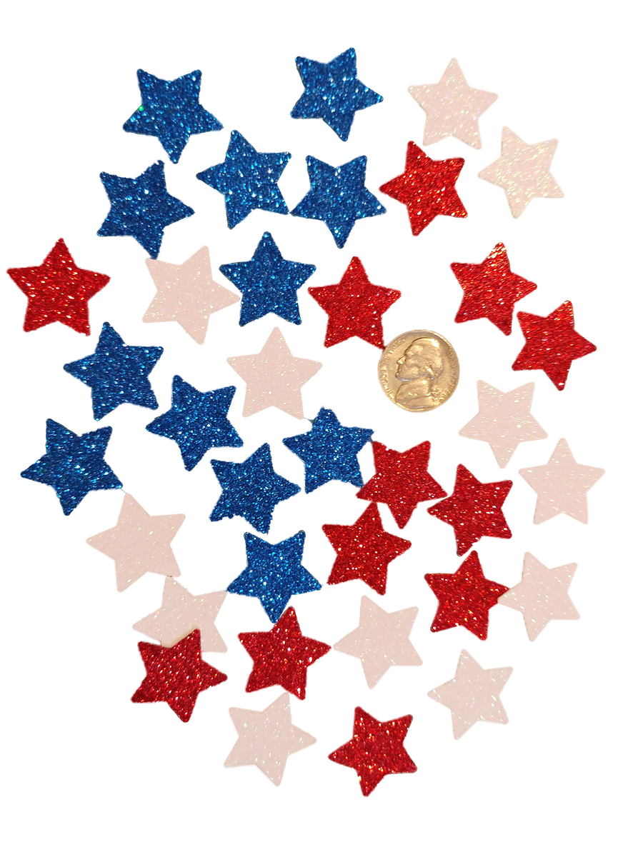 Glitter Stickers Stars .75 inches - Pacific Blue (GL-47) –