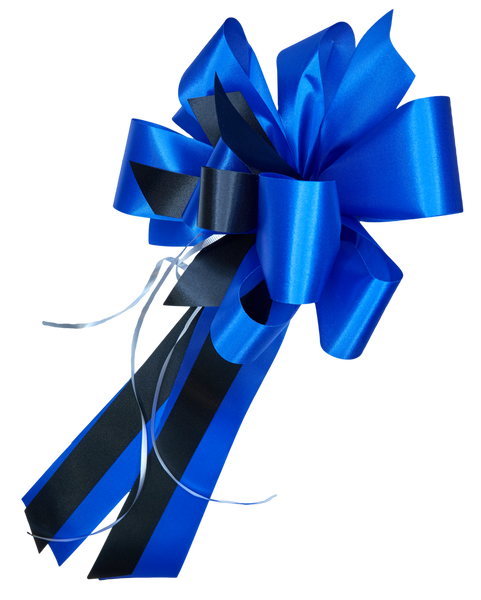 Back the Blue - First Responder Support Bow, Blue Ribbon with Narrow –  Pipila's Design LLC